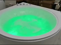 Ladodo Corner Waterval Massage Bad Accent met Cirkel Waterval