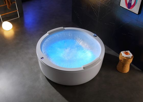 Elegante dubbele cirkel waterval spa massage bad bad water tekort bescherming sensor