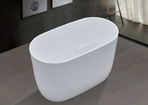 700 mm mini-eiervormige slimme lip bad met pop-up afvoer
