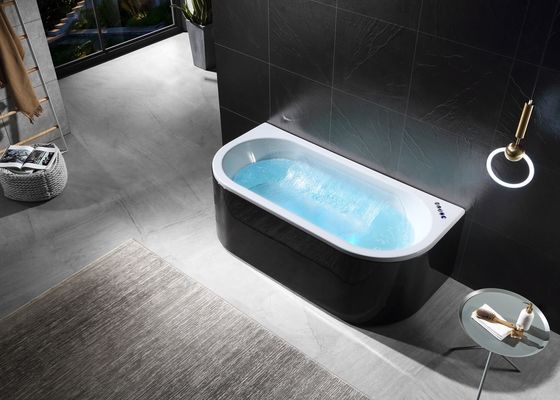 Vrijstaande dubbele waterval Led licht enkel bad in acryl
