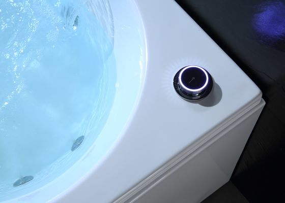 Ladodo E-8002C Tweepersoons Dual Soaking Spa Bad LED Press Switch