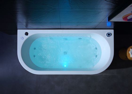 Ladodo E-8002C Tweepersoons Dual Soaking Spa Bad LED Press Switch