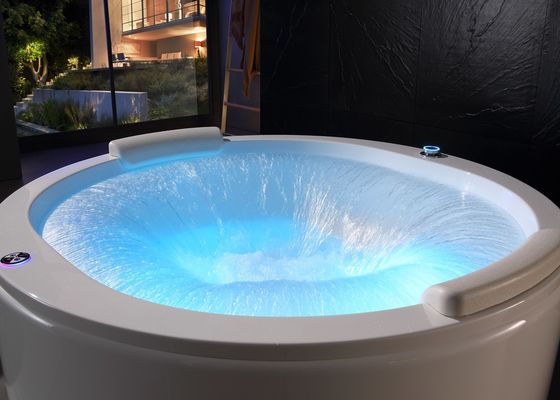Elegante dubbele cirkel waterval spa massage bad bad water tekort bescherming sensor
