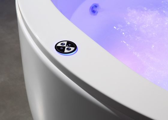 Elegante dubbele cirkel waterval spa massage bad bad water tekort bescherming sensor