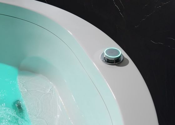 Elegante dubbele cirkel waterval spa massage bad bad water tekort bescherming sensor