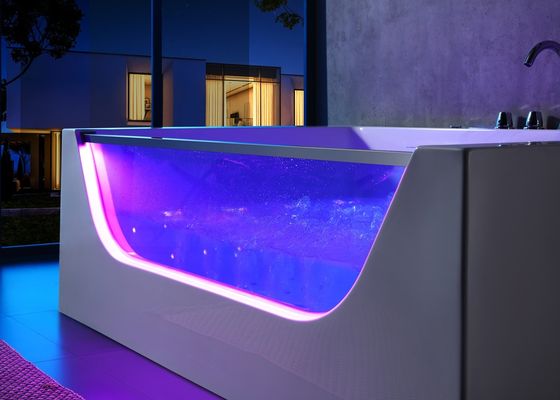 2 personen voor LED glazen hoek badkuip met massagefunctie