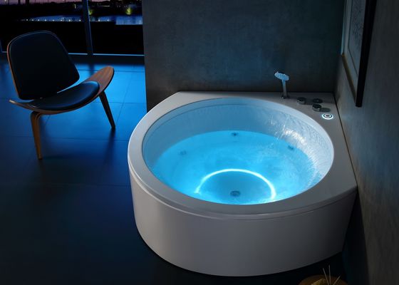 Premium Ladodo E-8005B Hoek Massage Bad Met Waterval Muziek LED Licht