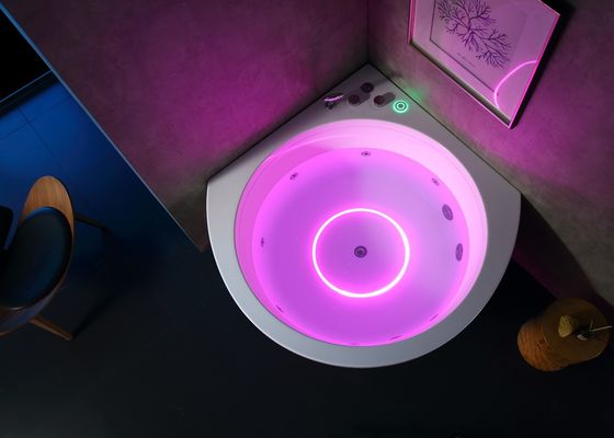 Premium Ladodo E-8005B Hoek Massage Bad Met Waterval Muziek LED Licht