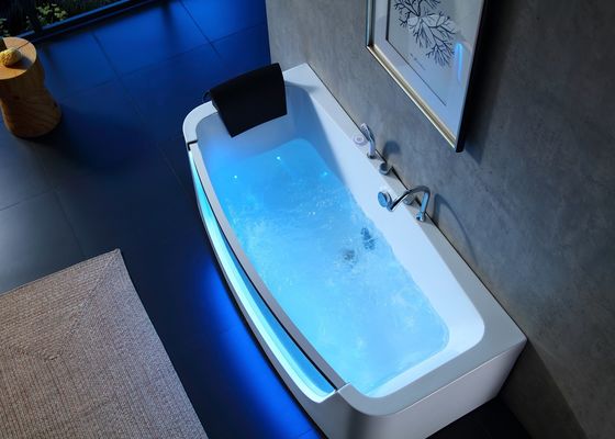 Moderne design 3 personen massage bad met led glazen deur