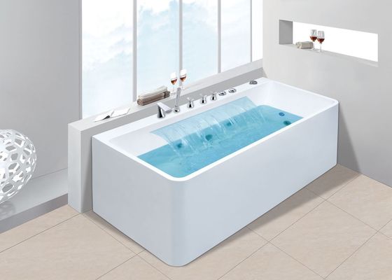 Aqua Relaxation Eenvormige rechthoekige badkuip met waterval