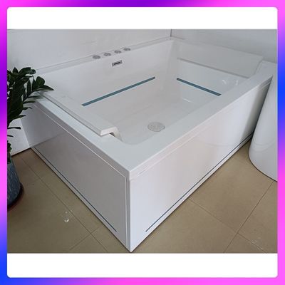Ladodo E-8042 Tweepersoons acryl rechthoekige badkuip met LED-massageschepen