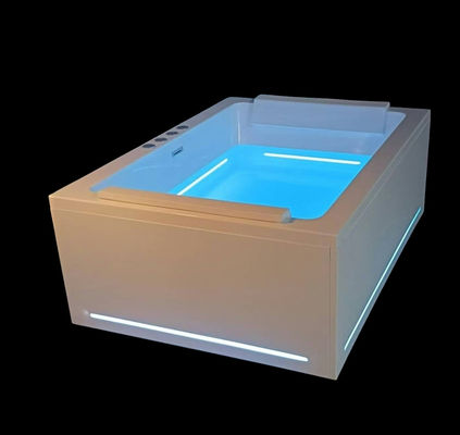 Ladodo E-8042 Tweepersoons acryl rechthoekige badkuip met LED-massageschepen